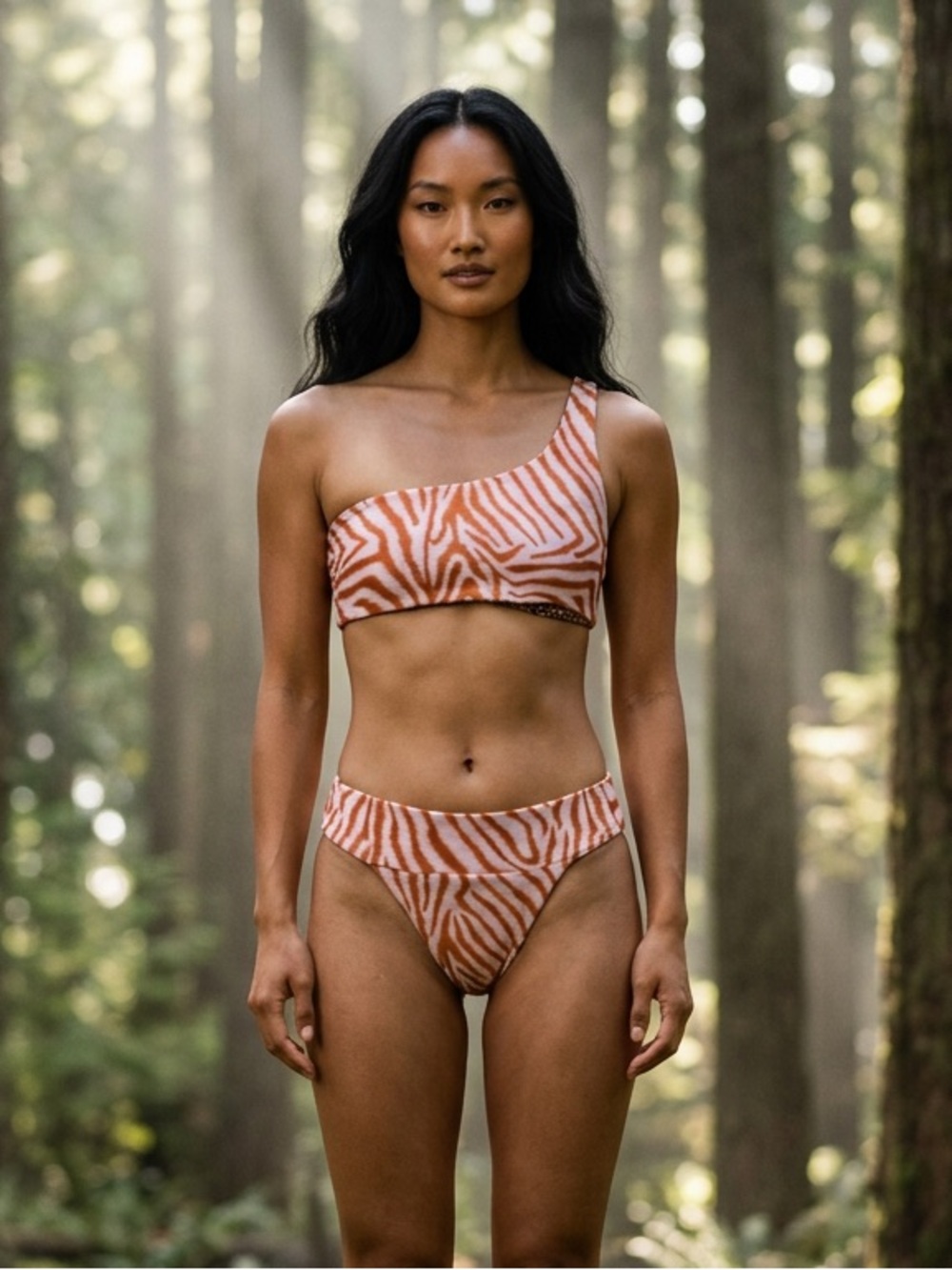 ACACIA Set - Sabi Celine One Shoulder Bikini Top & High Waist Mateo Bottoms - P